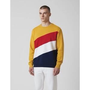 Forever 21 Men’s XL Sweatshirt - Crew Neck Color Block 90s Vibe